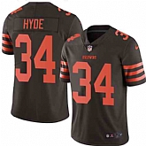 Nike Men & Women & Youth Browns 34 Carlos Hyde Brown Color Rush Limited Jersey,baseball caps,new era cap wholesale,wholesale hats